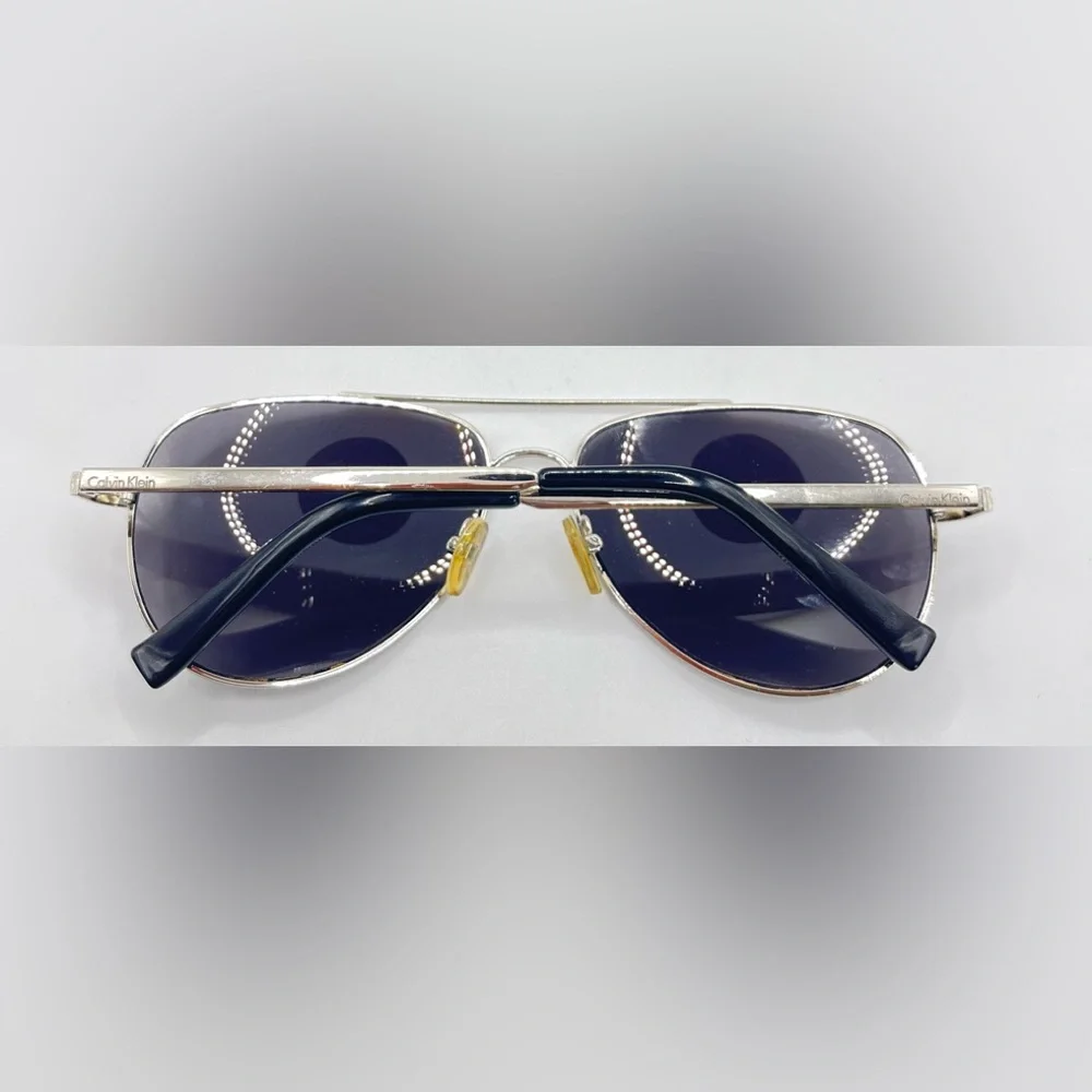 Calvin Klein R1595 Silver Pilot Sunglasses Frames - Picture 4 of 8